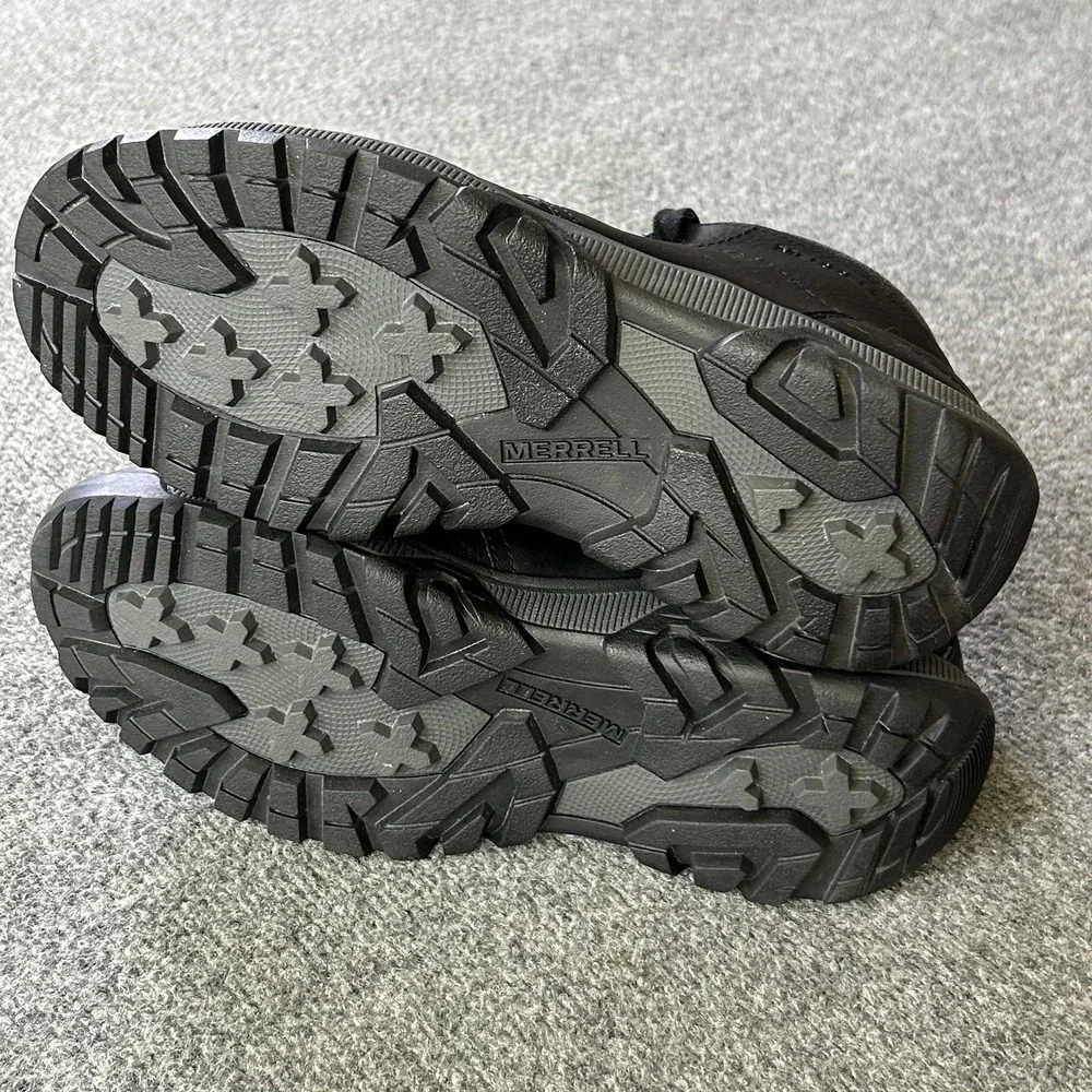 Merrell Anvik Pace Chukka Boots Mens Size 8.5 Black Leather Hiking Outdoor‎